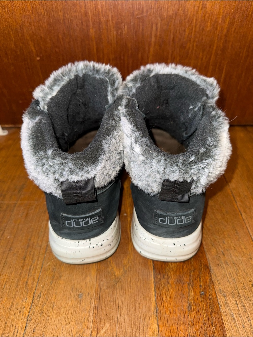 Hey Dude Cozy Faux Fur Lined Black Winter Booties - Picture 3 of 5